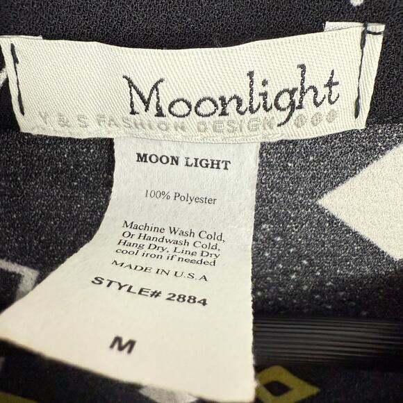 Moonlight Y & S Fashion Design Medium Abstract Wearable Art White Neon Shirt Top - Picture 2 of 7